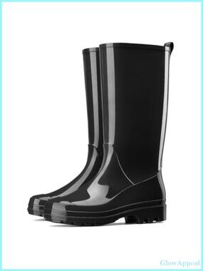 HISEA Women's Tall Waterproof Knee-High Rain Boots Recycled PVC